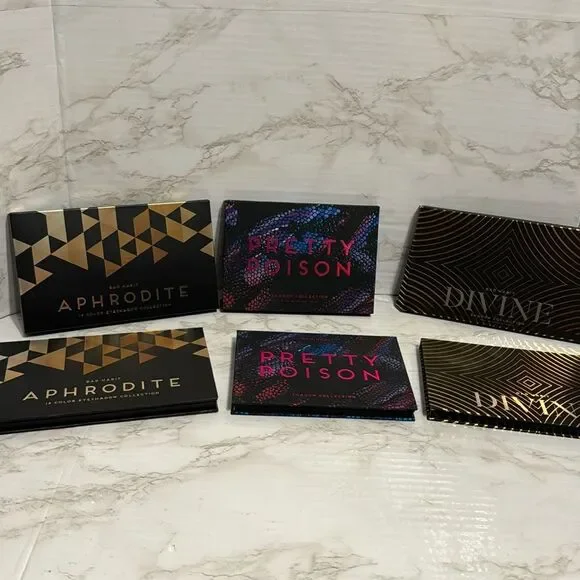Bad habit pretty poison, Aphrodite and divine beauty eyeshadow palette bundle